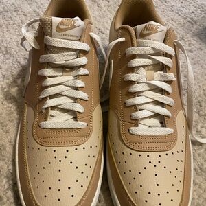 Nike Court Vision Men's Sneakers - Beige and White